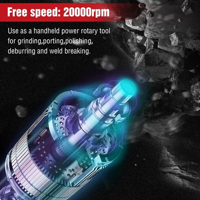 WORKPRO Air Angle Die Grinder 1/4Inch Pneumatic Right Angle Die