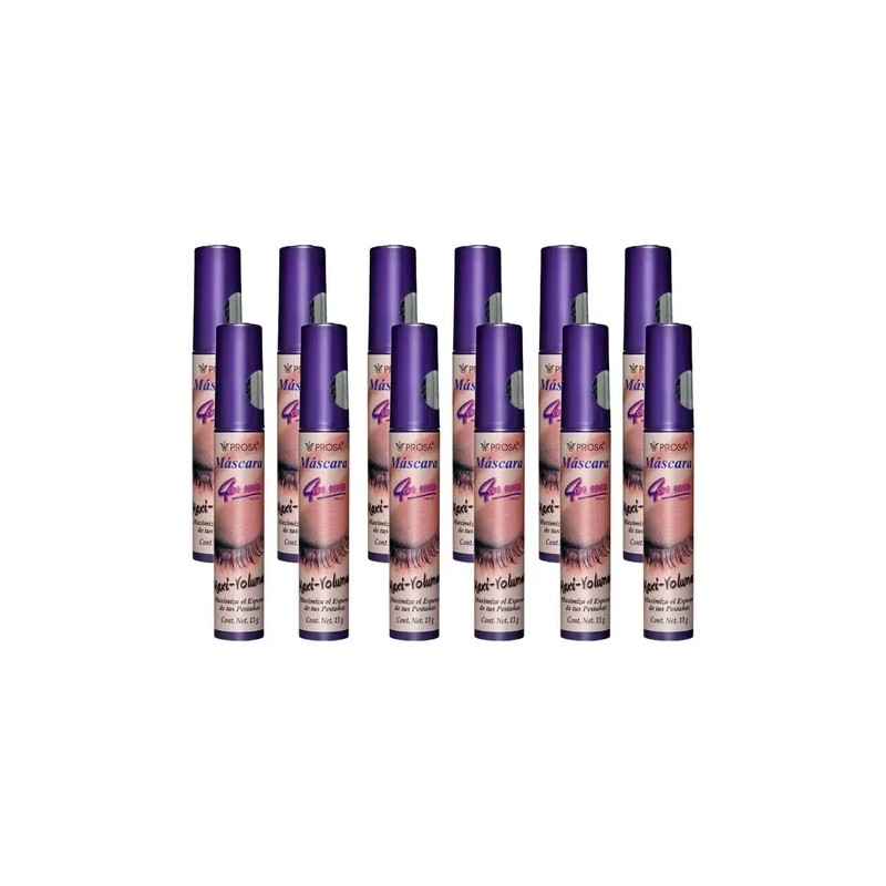 12 Piezas Rimel Mascara Pestañas Prosa 4 En 1 Color