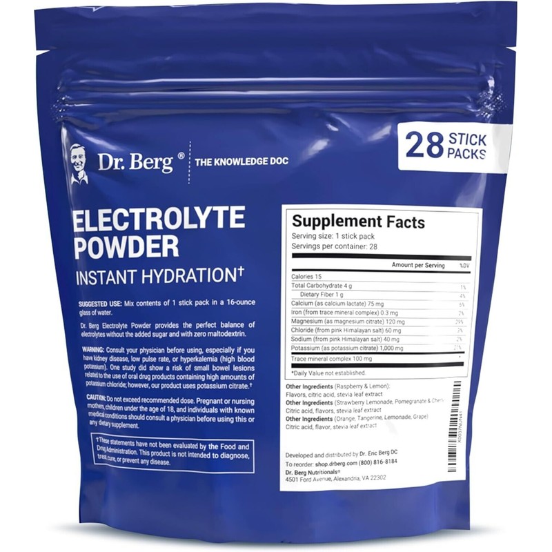 Unbranded Dr. Berg Sugar Free Electrolyte Powder Variety Pack –