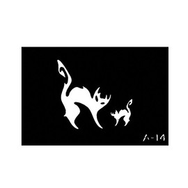 Pochoir Chat pour le Corps format 3'' X 4'' #A-14