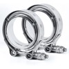 2X Exhaust Downpipe 3inch V-band Clamp 3" Male/Female Flange Kit