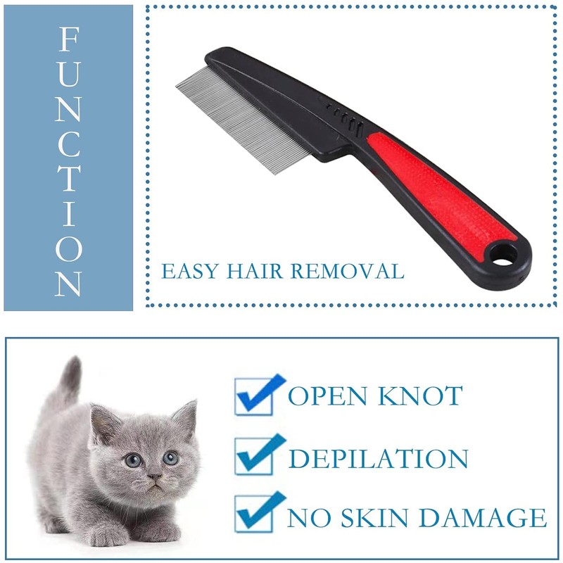 Cat Dog's Flea Comb, Flea Comb to Remove Long Hair,