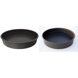 LloydPans Chicago Style Deep Dish Stacking Pizza Pans, Pre-Seasoned Tuff Kote (1, 12 X 2.25 inch) & 10x2.25 inch, Deep Dish Pizza Pan. Pre-Seasoned PSTK, Self-Stacking Pan.