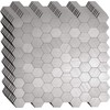 KASARO 10-Sheet Peel and Stick Backsplash, Aluminum Mosaic Stainless Steel