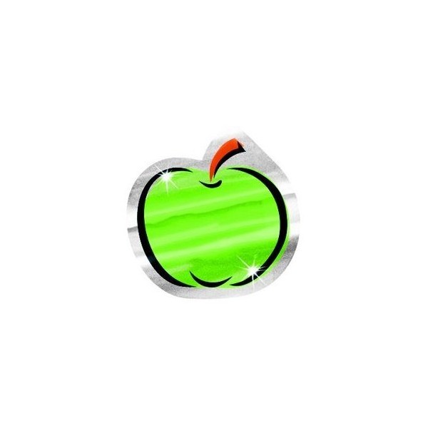 Trend Enterprises Trend Foil Bright Stickers: Apples Shine [Reward seal], Glitter, Apples Stickers (36 Pack of) T – 37008 