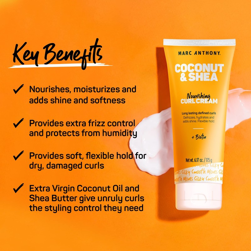 Marc Anthony Nourishing Curl Cream, Coconut Oil & Shea Butter