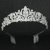 Crystal Rhinestones Wedding Tiara with Comb for Bridal Wedding Princess