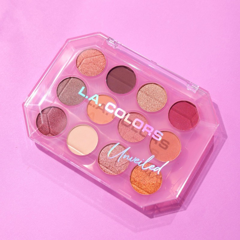 L.A. COLORS 12 Color Eyeshadow Palette, Unveiled C69011