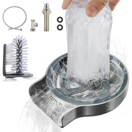 BPNF Shop Cup Washer for Sink, Glass Rinser for Kitchen Sink, Cup Rinser Sink Attachment, Easy to Use Cup Cleaner, Glass Washer, Bottle Washer for Sink, Sink Cup Washer