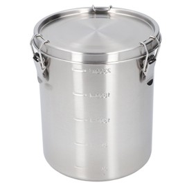 Oreilet Metal Dog Food Storage Container, Stainless Steel Airtight Pet Food Canister with Lid, Cat Dog Food Holder Bin Cookie Jar Treats Container for Home Kitchen Farmhouse (2500ML)