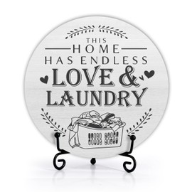 Laundry Room Sign, Modern Farmhouse Laundry Decor, Laundry Signs, Farmhouse Shelf Decor, This Home Has Endless Love Laundry Sign, Table Art Sign For Wash House, Christmas Gifts-03
