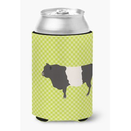 Caroline's Treasures BB7657CC Belted Galloway Cow Green Can or Bottle Hugger Cooler Washable Drink Sleeve Collapsible Beverage Insulated Holder, Can Hugger, Multicolor