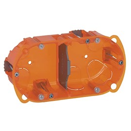 Legrand Batibox LEG90502 Flush-Mounting Box for Walls of Various Materials 2 Compartments Depth 40 mm