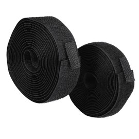 mumbi Velcro Tape for Sewing, Velcro Consisting of Hook and Fleece for Sewing, Velcro 20 mm x 2 m, Black
