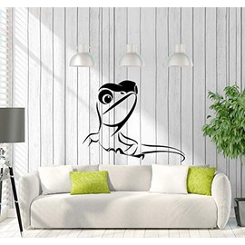 DesignToRefine Wall Decal Animal Silhouette Lizard Wild Nature Vinyl Sticker Unique Gift Large Decor (ed722) Black