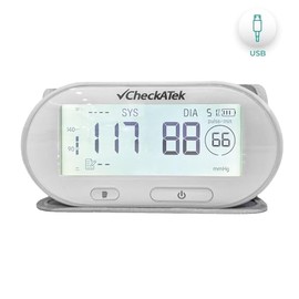 Checkatek BD-3 Monitor de Presión Arterial Digital, Tensiómetro de Brazo con Función de Voz, Pantalla LCD Retroiluminada, Detección de Latidos Irregulares (IHB), Memoria de Lecturas y Brazalete Adulto