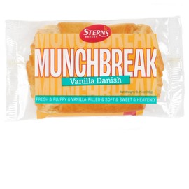 Stern’s Bakery Vanilla Danish | 18 Individually Wrapped Vanilla Pastries | 3 Oz Breakfast Danish Pastries | Vending Machine | Lunchbox Snack | Dairy Free | Nut Free Snacks