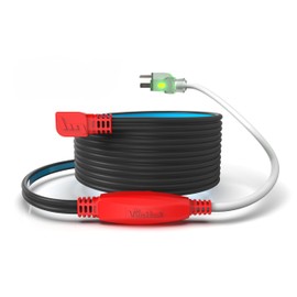 VineHeat Pipe Freeze Protection Cable 12 Ft | Easy to Install Pipe Heating Cable | Pipe Heater Cable for All Types of Rigid Water Pipes with Built-In Thermostat, 120V