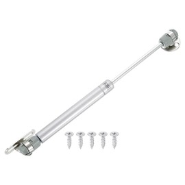 sourcing map 1Pcs Lid Support Hinge, 60N Gas Struts Soft Close Folding Lid Stay Hinges Automatic Slow Lowering Pneumatic Lid Buffer with Fixing Plate for Cabinet Closet Wardrobe