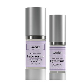 Bakuchiol Face Serum and Eye Cream Set, Anti-Aging Skincare