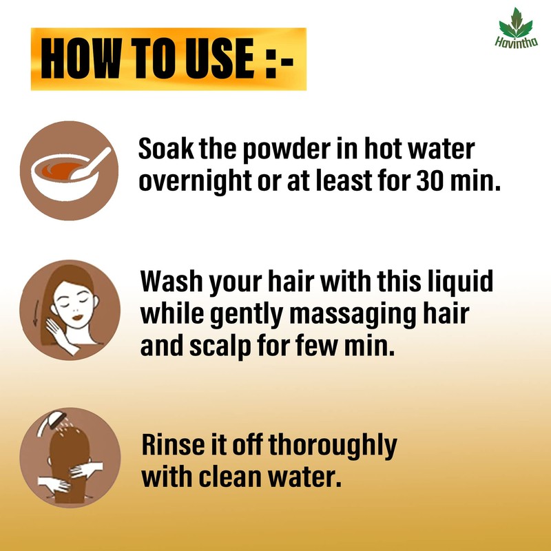 Havintha Natural Hair Shampoo with Amla, Reetha, Shikakai and Methi