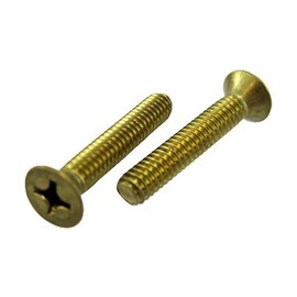 10/32 X 1" Brass Flat Head Phillips Machine Screws (Pack of 12)