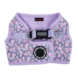 Puppia Kealoha Dog Vest Harness B (Step-in) Fashionable Flower Pattern Spring Summer Harness for Small and Medium Dogs, Violet, Large