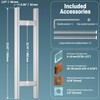 Ranbo H-Shaped 24" Push Pull Door Handle,Back to Back, 400mm