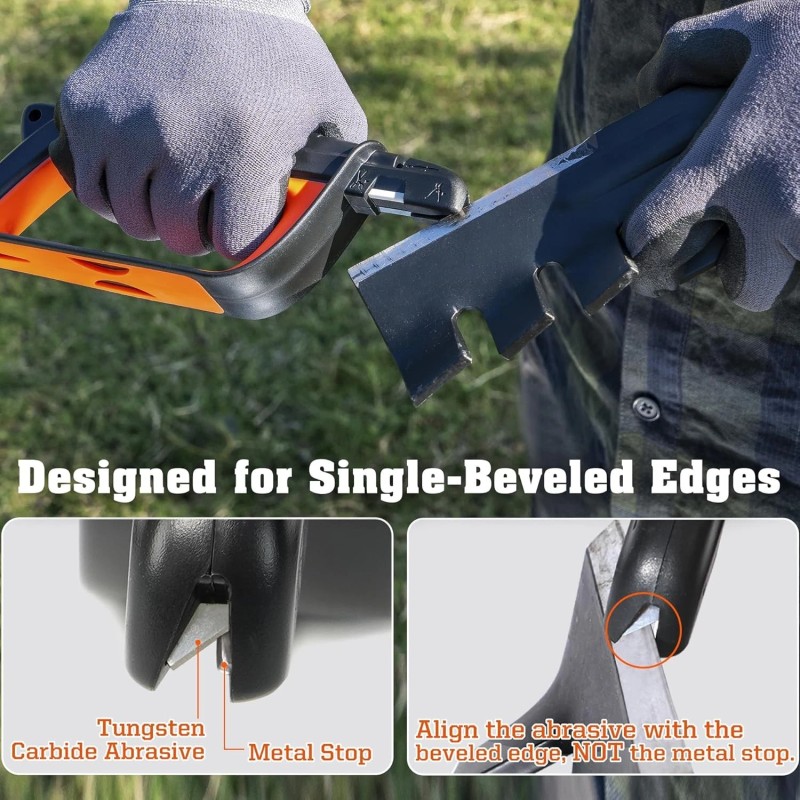 Professional 3-in-1 Sharpener for Knives and Gardening Tools - Easy