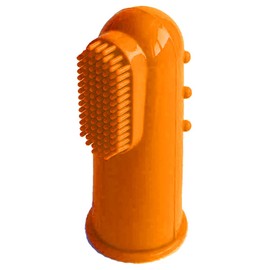 Baby Finger Toothbrushes Teething Brush Toddler Clean Teeth Soft Bristles Dental Oral Hygiene Case (Orange)