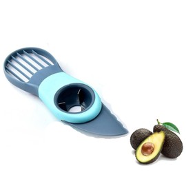 3-in-1 Avocado Slicer for Effortless Pitting, Slicing, and Scooping, Avocado Cutter (Blue)