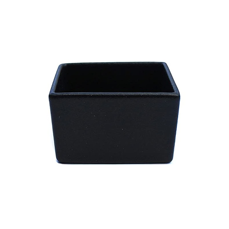 GET COMP01BB Bugambilia Straight-Sided Square Salad Bowl, 25.4 Ounce, Black