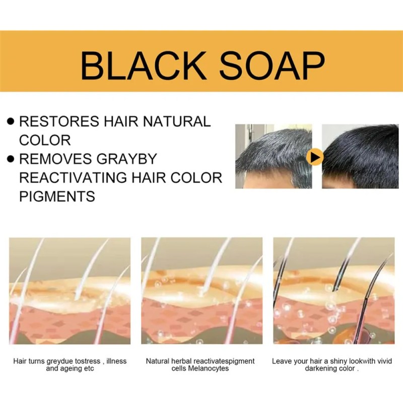 Jabón Capilar Negro Para Limpieza Del Cuero Cabelludo Y