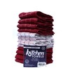 HomeLabels Kitchen Towel Red 12 Pack (15'' x 25'') 100%