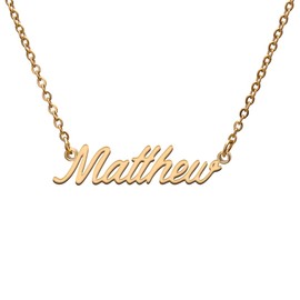 Matthew Name Tag Necklaces for Her His Friends Familys Relationship Memory Jewelry Gift