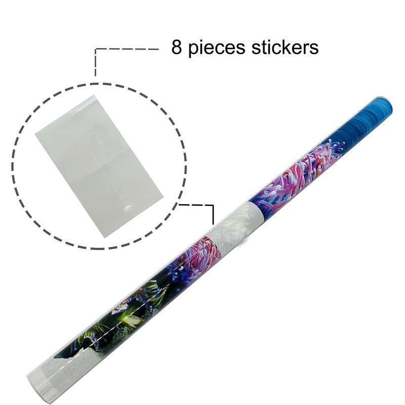 ELEBOX Fish Backgrounds Paper Double Sides 3D Stone & Trees