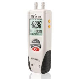 Hti-Xintai Digital Manometer, Dual Port Air Pressure Meter Pressure Gauge HVAC Gas Teste...