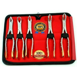 Most Famous Set of 5 German Dental Tooth EXTRACTING Extraction Forceps -Dental Instruments #150#151#23#88L #88R -CYNAMED