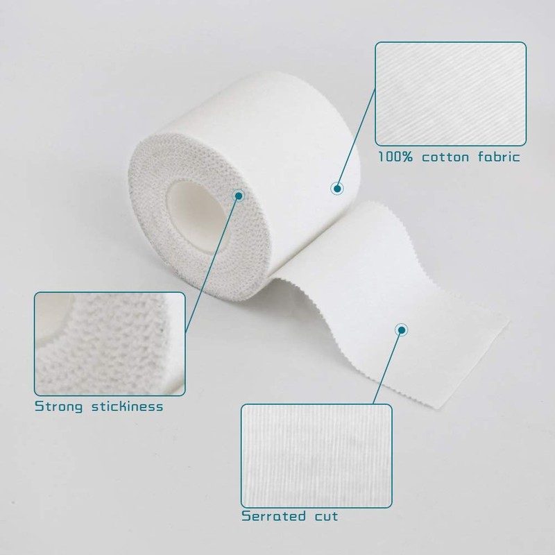 SOONGO Zinc Oxide Tape 2.5cm x 10m Black 2 Rolls