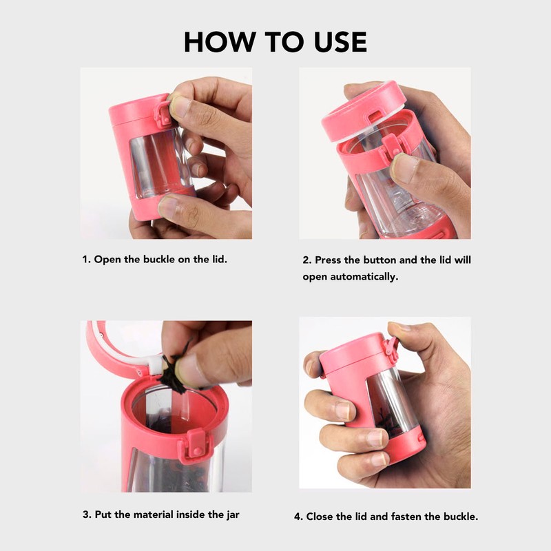 Magnifying Jar Portable Rechargeable Keep Humidity Mini Air Tight Storage