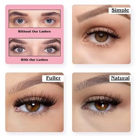 CEDRIL Dalarey Magnetic Lashes, Dalarey Magnetic Lashes with Applicator, Dalarey Magnetic Eyelashes, Dalarey Lashes, Dalarey Magnetic Lashes No Glue Needed, Dalarey Eyelashes (3, Simple)