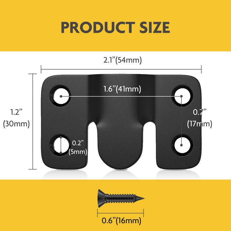 4PCS Black French Cleat Hanger, Interlocking Picture Hanging Tool Kit,