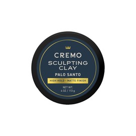 Cremo Premium Barber Grade Hair Styling Palo Santo (Reserve Collection) Sculpting Clay, High Hold, Matte Finsh, 4 Oz