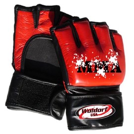 Woldorf Mixed Martial Arts Gloves Open Palm Red Size XL Grappling, Kickboxing, Fighting Gloves, Muay Thai Training Gloves, Heavy Bag Gloves for Speed Punching