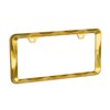 Sgooky 3D Curly Wave Pattern License Plate Holder Chrome License
