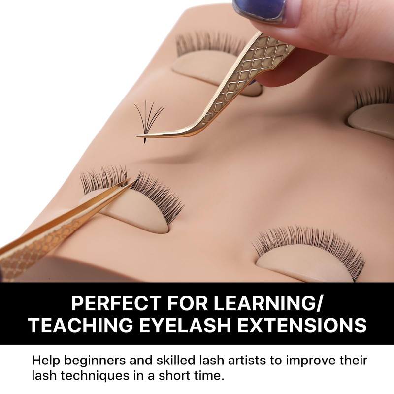 Pretty memory 2 Layer Lash Mannequin Head, Realistic Eyelash Mannequin