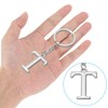 PATIKIL Initial Letter Keychain, Letter T Key Chain DIY Pendant
