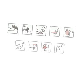 Healvian 24pcs/box Women's Shell Nail Tips Press on Nails Artificial Fingernails Home Manicure for Women Girls