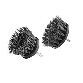 RYOBI 2 PC. Hard Bristle Brush Cleaning Home Office Garage Boat, Black