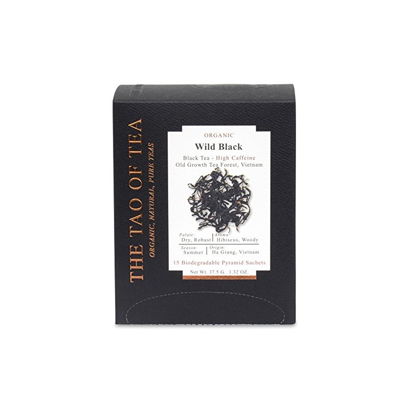The Tao of Tea Wild Black Box Pyramid Sachets, 1.32